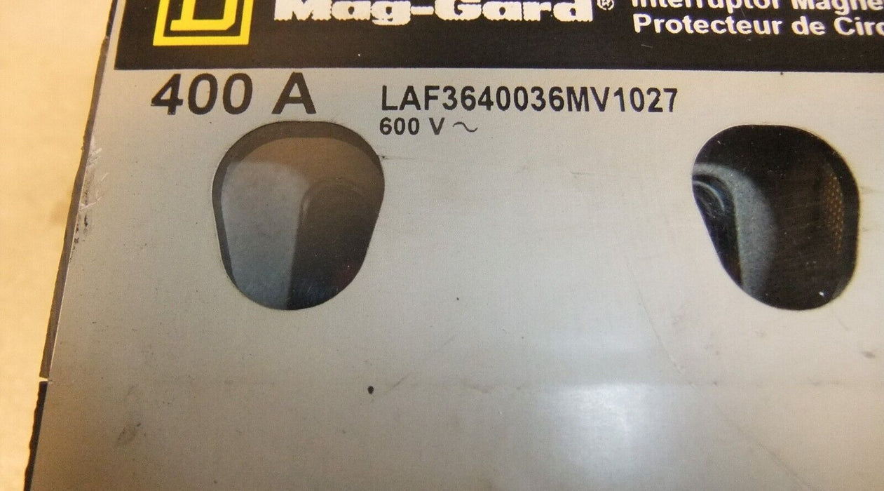 Square D Breaker LAF3640036MV1027 400A 600V
