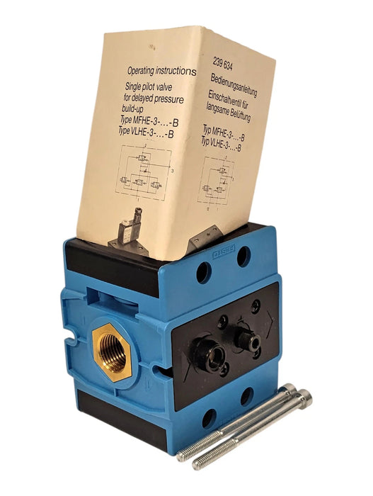 Festo MFHE-3-1/2 10421 29-145 psi Solenoid Valve w/ 1/2 in NPT Ports and No Coil