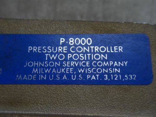 Johnson Controls P-8000 Two Position Pressure Controller