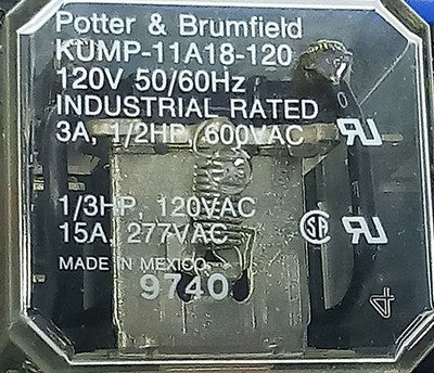 Siemens KUMP-11A18-120 2XC37 15 A 8-Pin Relay