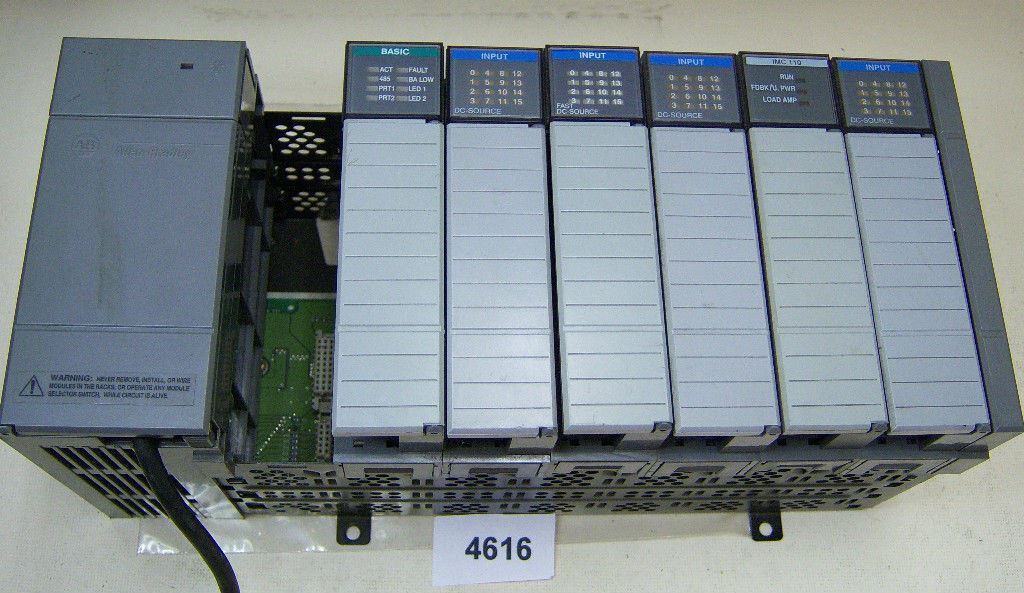 Allen-Bradley 7 Slot Rack 4 INPUTS 1746-BAS 1746-HS