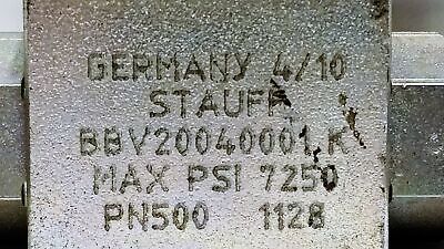 Stauff BBV20040001K 2 Way Ball Valve