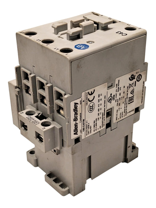 Allen-Bradley 100-C43D00 400 V AC 43 A Contactor w/ 110/120 V AC Coil and 100-S