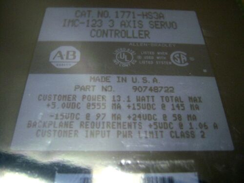 Allen-Bradley Servo Module 1771-HS3A 3Axis
