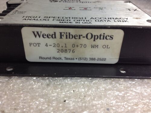 Weed Fiber-Optics 20876 High Speed/Accuracy Analog Fiber Optic Data Link