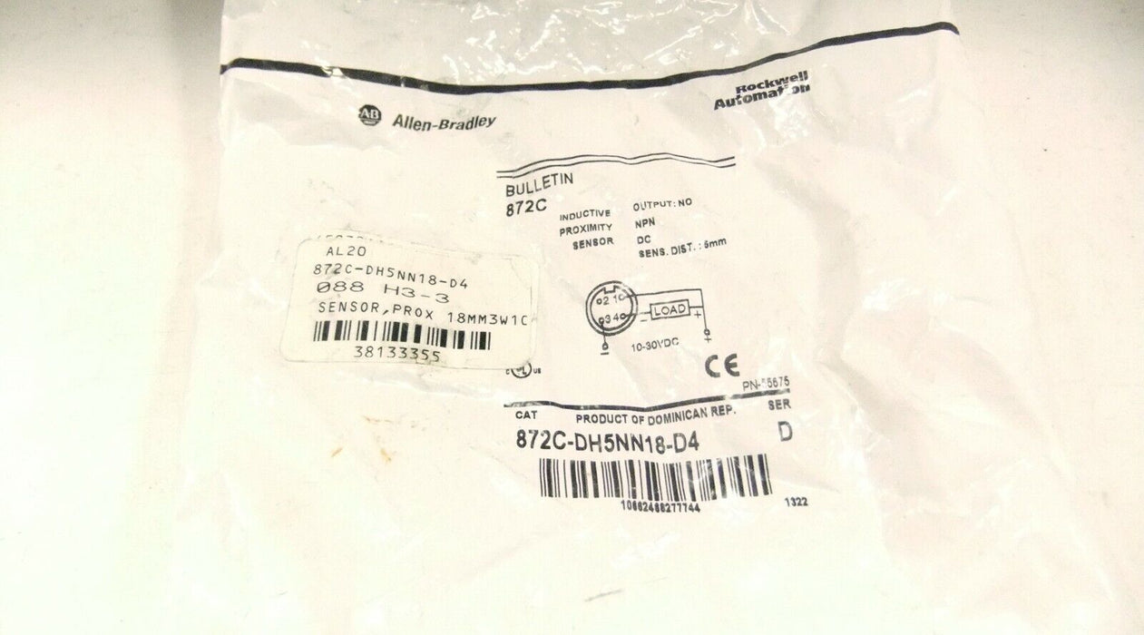 Allen-Bradley Proximity Sensor 872C-DH5NN18-D4