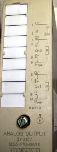 Siemens 6ES5-470-8MA11 Output Module 2PT Analog