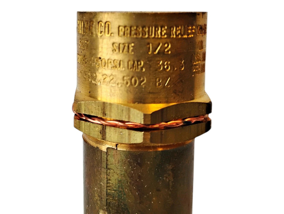 Henry Valve Co 527 1/2" MPT 5/8" Flare 450 PSI Relief Valve