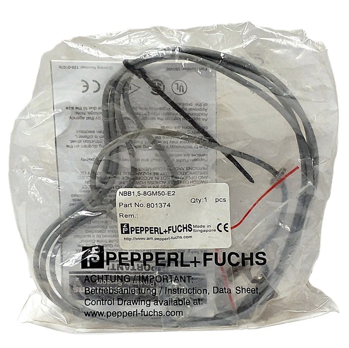 Pepperl Fuchs NBB1.5-8GM50-E2 801374 10-30 V DC Inductive Proximity Sensor