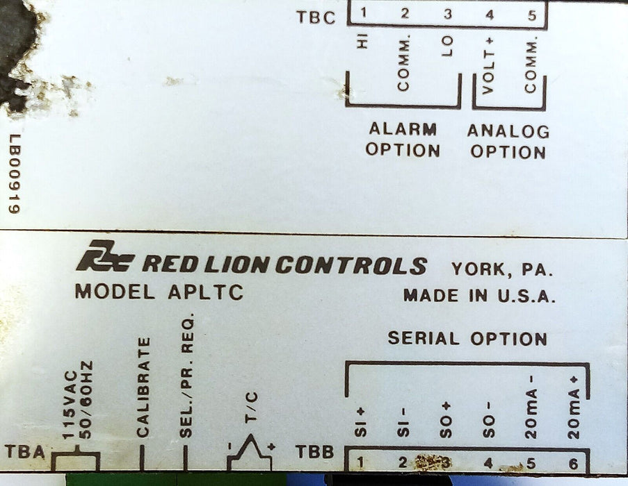 Red Lion Controls APLTC402 115 V AC Thermocouple Panel Meter